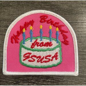 Girl‎ Scouts HAPPY BIRTHDAY FROM GSUSA Birthday Cake & Candles Patch